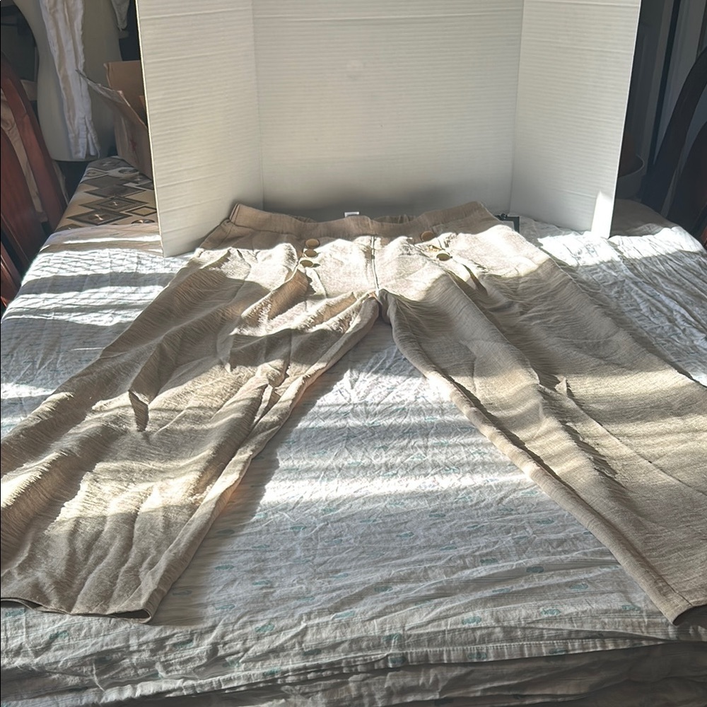 Wren Cream Wide Leg Pants